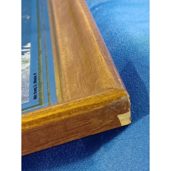 Miller High Life Beer Tip Up Northern Pike Mirror Scott Zoellick Signed Man Cave - Picture 6 of 6